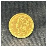 1853 1 dollar gold coin