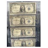 Group of 4 1935 $1 silver certificates