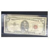 1963 Red Seal $5 bill