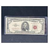 1963 Red Seal $5 bill