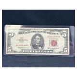 1963 Red Seal $5 bill