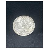 1884 O Morgan silver dollar