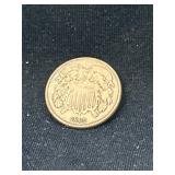 1865 2 Cent piece