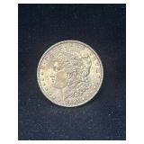 1887 Morgan silver dollar