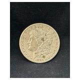 1880 S Morgan silver dollar