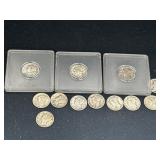 Group of 12 silver Mercury dimes