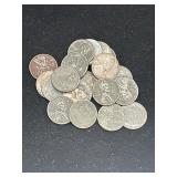 Group of 1943 steel wheat Pennies