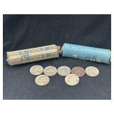 2 rolls of 1939 and loose 1938 Jefferson nickels