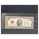 1928 Red Seal $2 bill