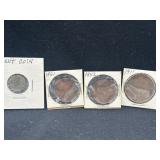 Group of 4 coins Ancient coin, Napoleon 1861 and