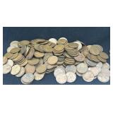 Approximately 225 Lincoln wheat cents