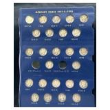 Group of 25 silver Mercury dimes