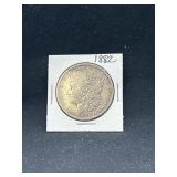 1882 Morgan silver dollar