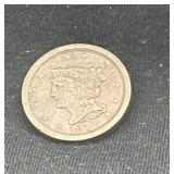 1850 Braided Hair half cent