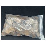 Approximately 350 wheat Pennies.