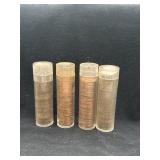 4 rolls of wheat Pennies from the 1950ï¿½s