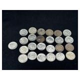 Group of 25 silver Roosevelt dimes