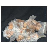 Approx 90 wheat Pennies