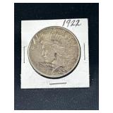 1922 silver Peace dollar