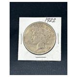 1922 Peace silver dollar