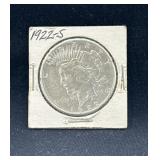 1922 S silver Peace dollar