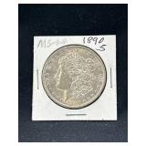 1890 S Morgan silver dollar