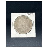 1885 Morgan silver dollar
