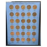 Lincoln cent collection including album 1975-1998