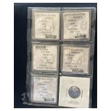 Group of 6 small sterling silver coins