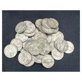Group of 40 silverware nickels
