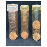 1958, 1954 S and 1950 D Wheat Pennies