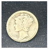 1921 D Mercury silver dime
