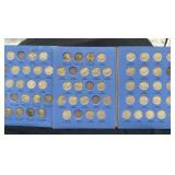 Jefferson nickel collection in album. Including