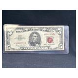 1963 Red Seal $5 bill