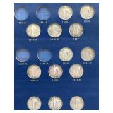 Group of 13 Standing Liberty silver quarters