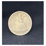 1853 Seated silver half dollar