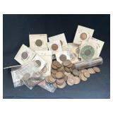 Group of wheat Pennies