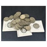 Group of 46 silver war nickels