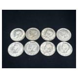 Group of 8 1965 40% silver Kennedy half dollars