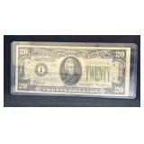 1934 Green Seal $20 bill