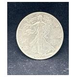 1938 D silver walking Liberty half dollar