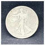 1921 D silver Walking Liberty half dollar