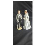 Bride & groom figurine approx 7 inches tall