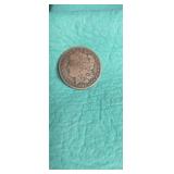 1896 Morgan silver dollar