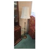 Floor model table with shade lamp