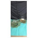 Pair of peach floral bowls