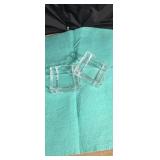 Pair of crystal ash trays