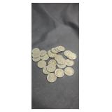 Group of 25 buffalo nickels various dates