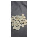 Group of 50 old nickels various dates some are