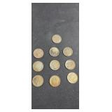 Group of 10 silver dimes